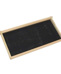 Deep Frame, Assembled with Extra Heavy Waxed, Black, Plastic Foundation, Commercial