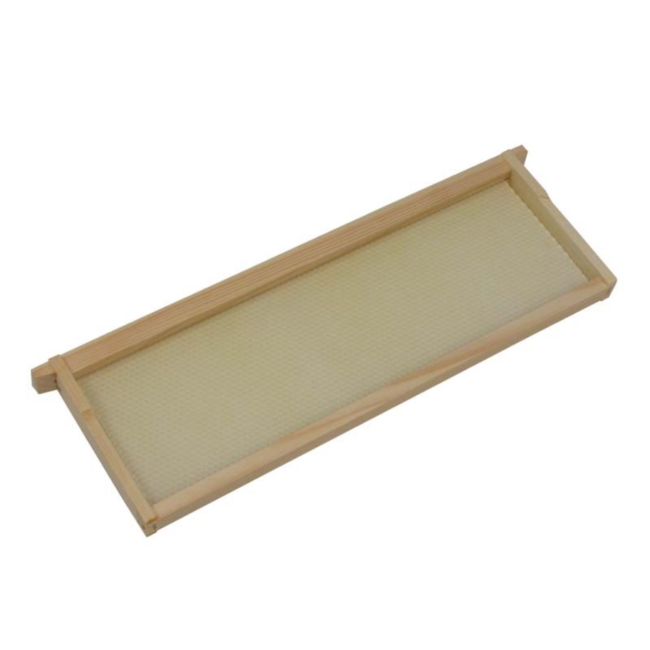 Medium Frame, Assembled with Extra Heavy Waxed, White, Plastic Foundation, Commercial